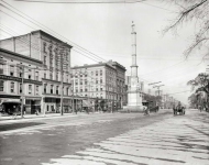 Augusta Georgia circa  Albion Hotel and Confederate Monument